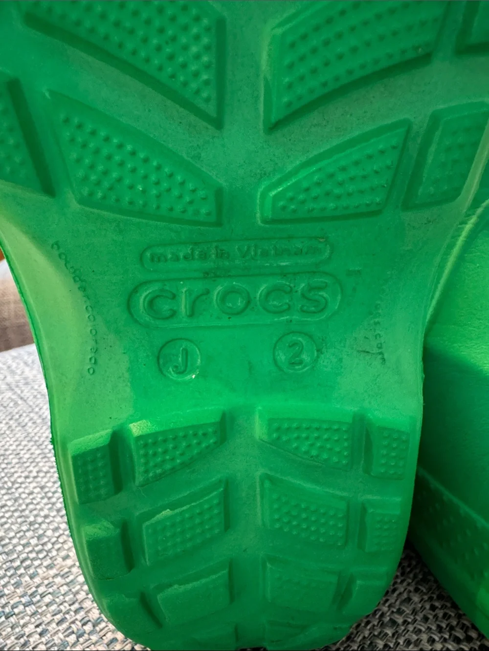 CROCS Kids Bright Green Pull-On Rain Boots with Handles